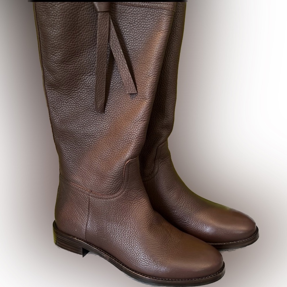 TORY BURCH ❤️❤️🆕 BENTON TASSEL TALL BOOTS 8 👢 - Picture 3 of 7